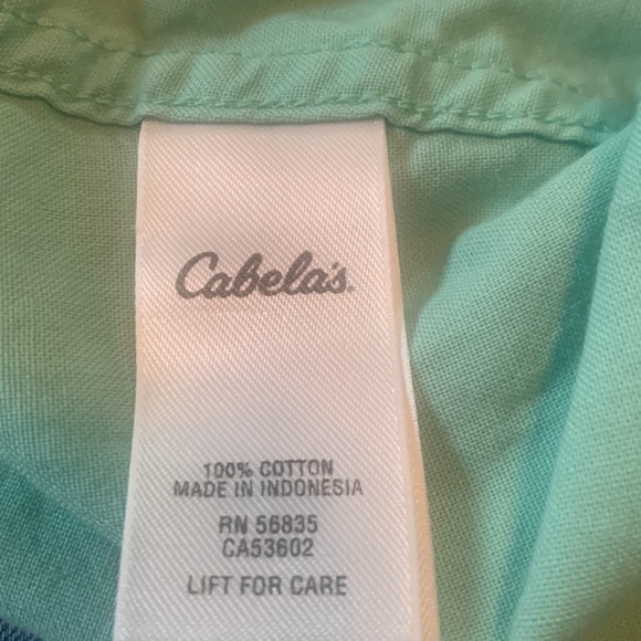 Cabela’s Sleeveless Button Down Top Size Small Petite Collar Shirt - Picture 6 of 6